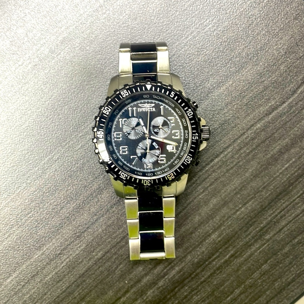 Black and stainless Invicta